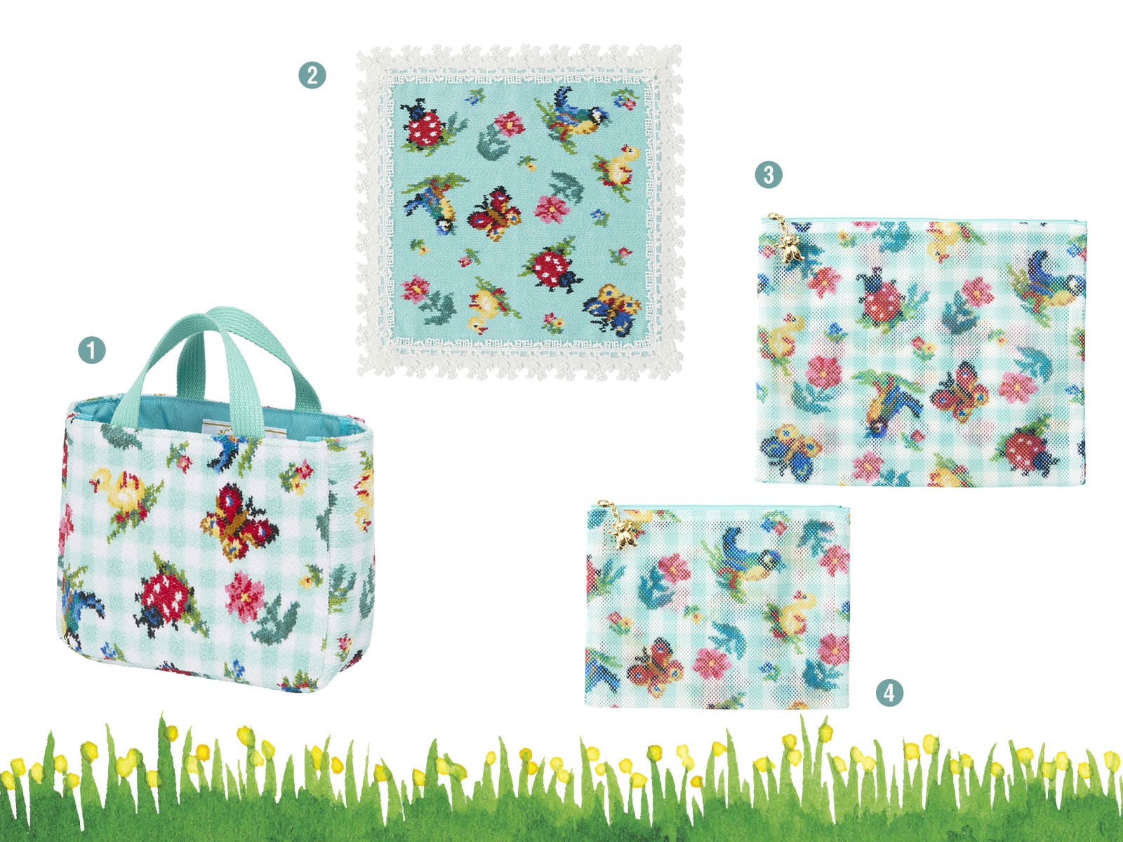 フェイラー ハイジチェック ハンカチ ハピネスミント｜Yahoo!フリマ 